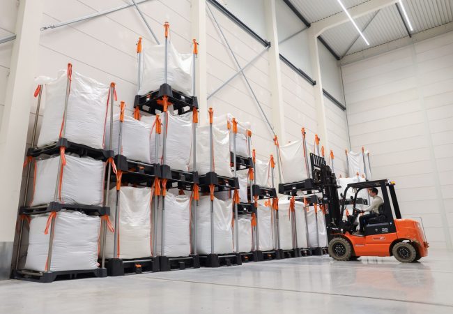 Opslag met vorkheftruck - Geen etiketten Promatrix-koffer